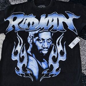 PacSun Black and Blue Graphic Men's Shirt